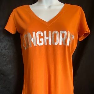 Women’s PINK Texas Longhorns Short Sleeve Tee, Size Small